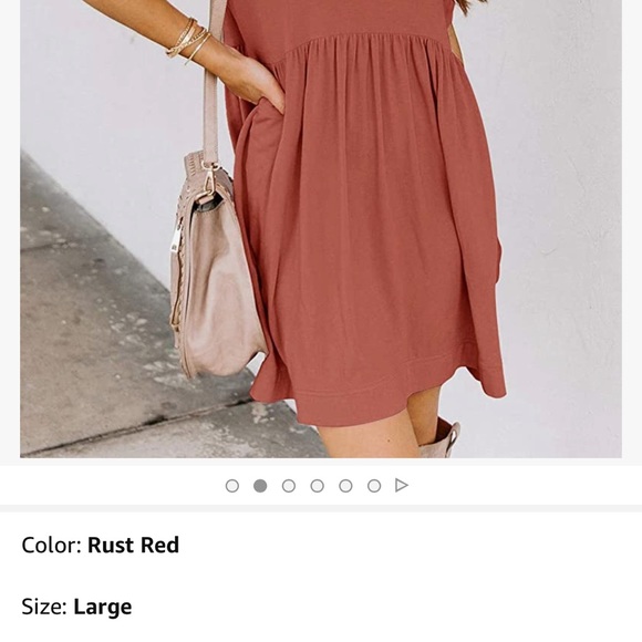 YIBOCK Women's Summer
Casual Twist Knot Short Puff
Sleeve Dresses Pleated Swing - Picture 2 of 7